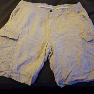 Nautica linen khaki shorts